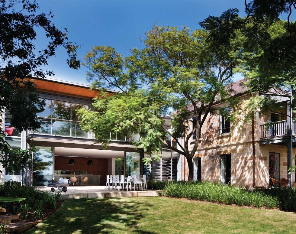 hunters hill property facade with tree